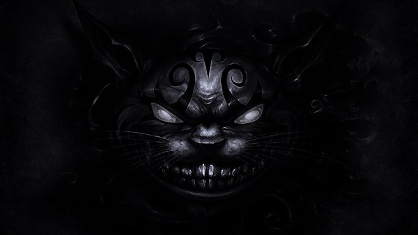 Чеширский кот арт злой