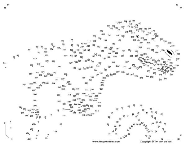 Рисование по точкам динозавры