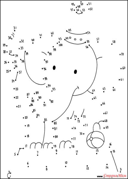 Рисование по точкам средней сложности