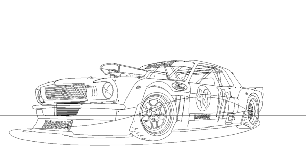 Ford Mustang Hoonicorn чертеж