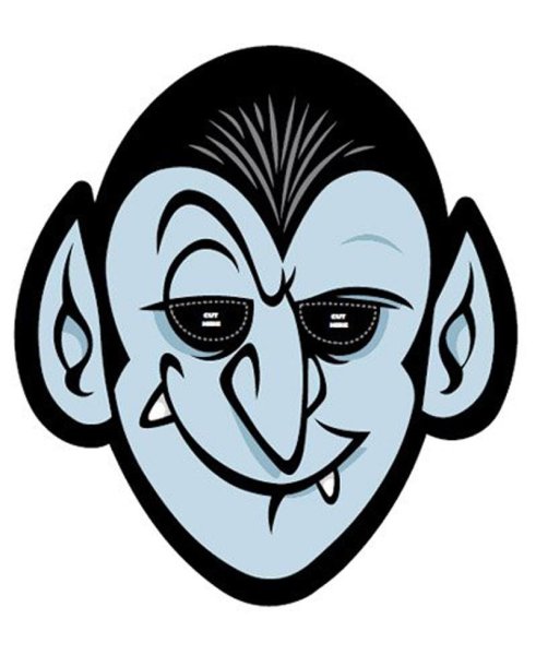 Маска для Хэллоуина раскраска