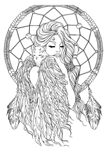 Раскраска сложная для девочек макияж