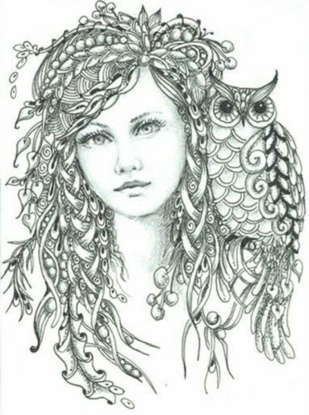 Разукрашки для девочек антистресс