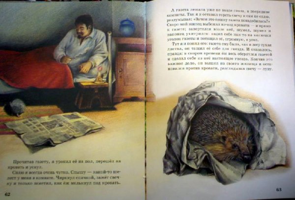 Пришвин еж раскраска