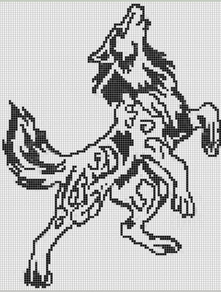 Волк по клеточкам