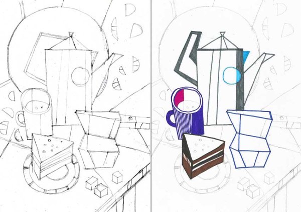 Угловая перспектива( двухточечная линейная перспектива)