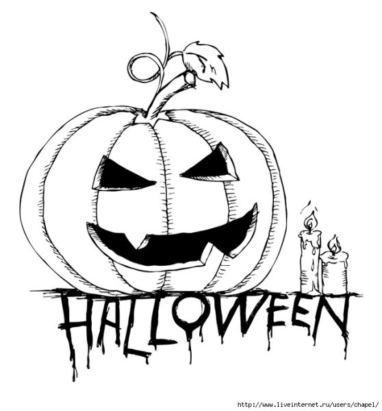 Рисунки на Хэллоуин карандашом