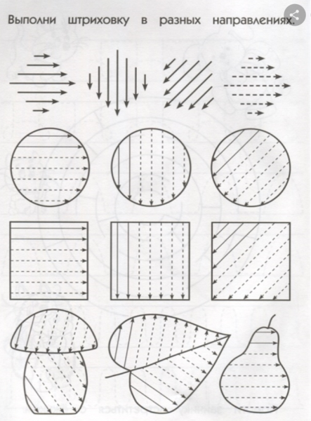 Раскраска по штриховке