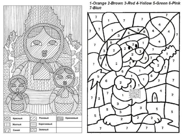 Раскрашивание и штриховка