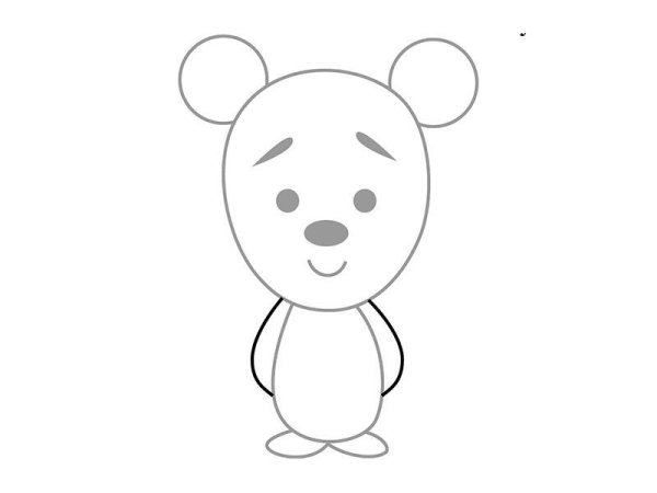Медвежонок для срисовки легко