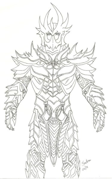 Довакин раскраска