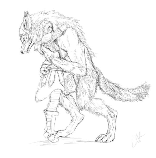 Рисунки для срисовки оборотни