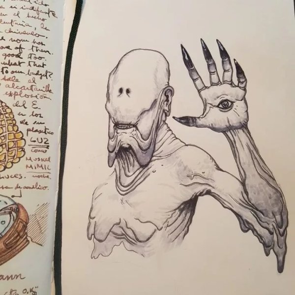 Скетчбук существа