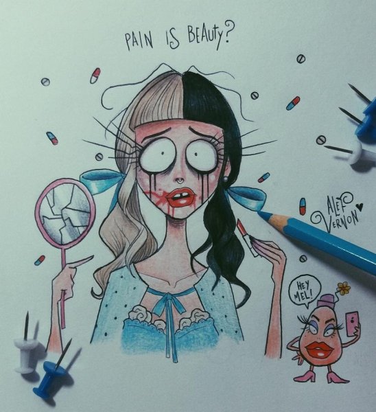 Мелани Мартинес рисунки тим Бертон