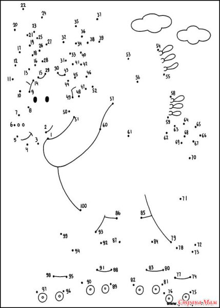 Соединение по цифрам для детей