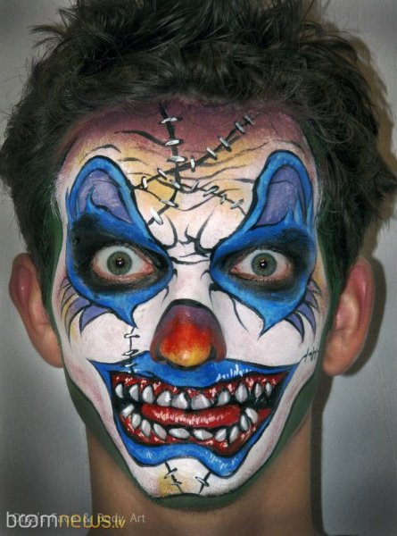 Аквагрим клоун страшный