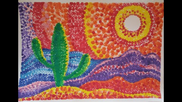 Пуантилизм техника рисования для детей