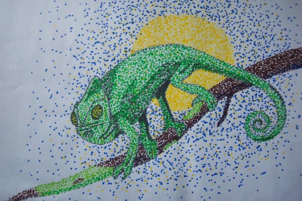 Техника пуантилизм ватными палочками