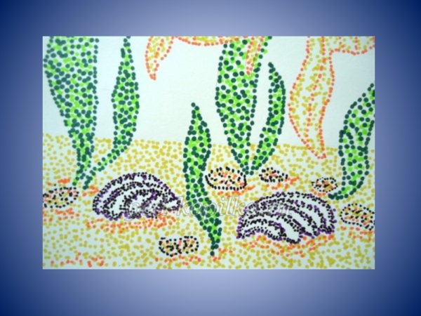 Пуантилизм акварелью