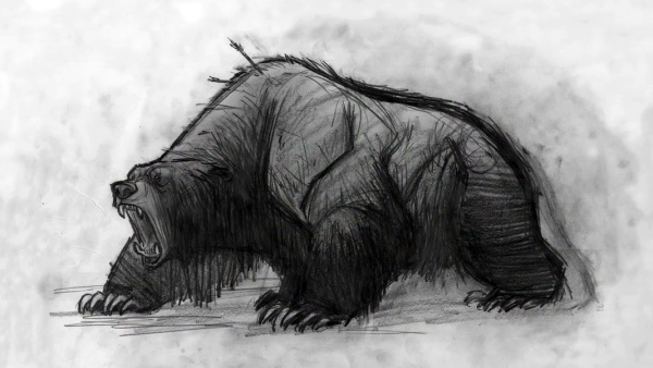 Белый медведь оскал