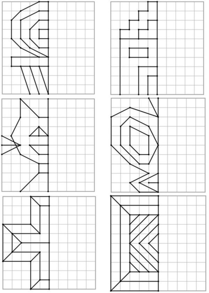 Симметричные рисунки карандашом