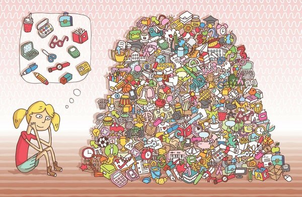 Найди предметы в куче вещей