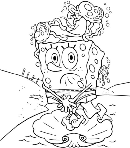 Спанч Боб рисунок карандашом