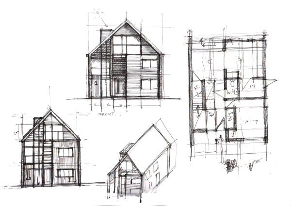 Архитектурные чертежи зданий