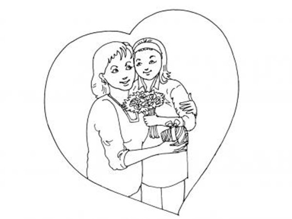 Лёгкие рисунки для мамы