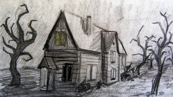 Страшный дом для рисования