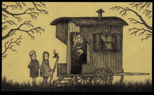 Жуткий домик иллюстрация