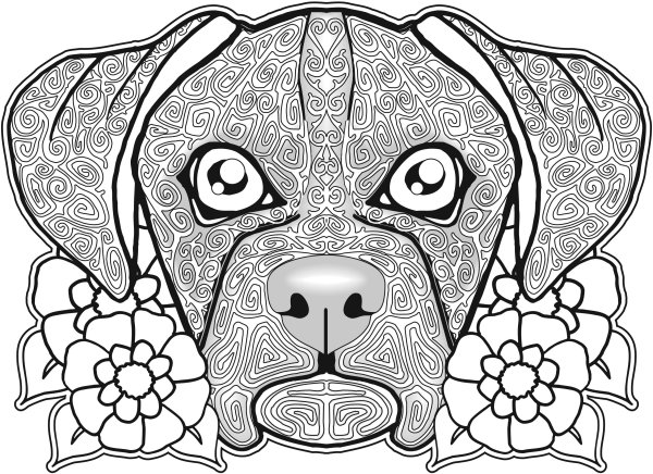 Раскраска антистресс волк