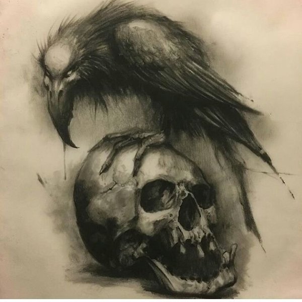 МЕМЕНТО Мори тату ворон