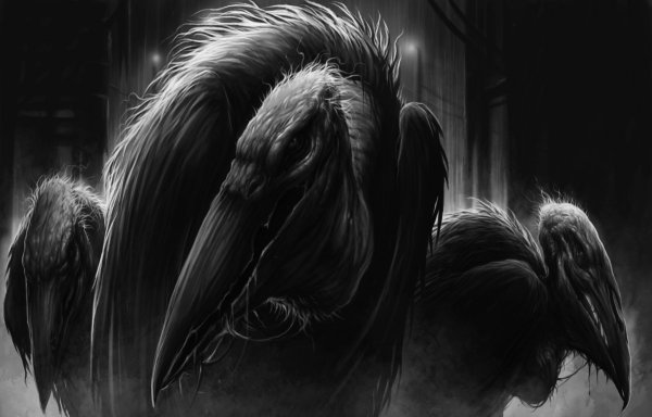 Жуткие птицы арт