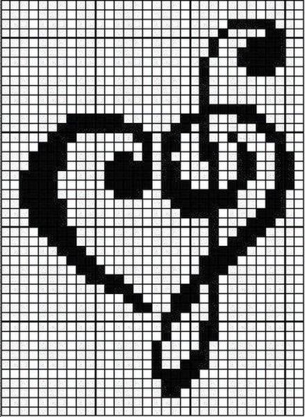 Рисунки для срисовки по клеточкам черно белые