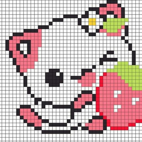 Рисунки по клеткам прикольные