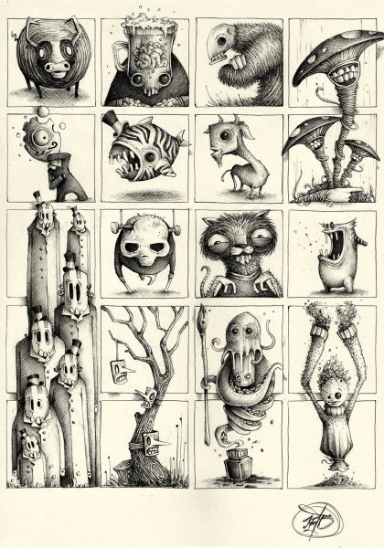 Страшные рисунки легкие