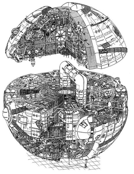 Схема космического корабля