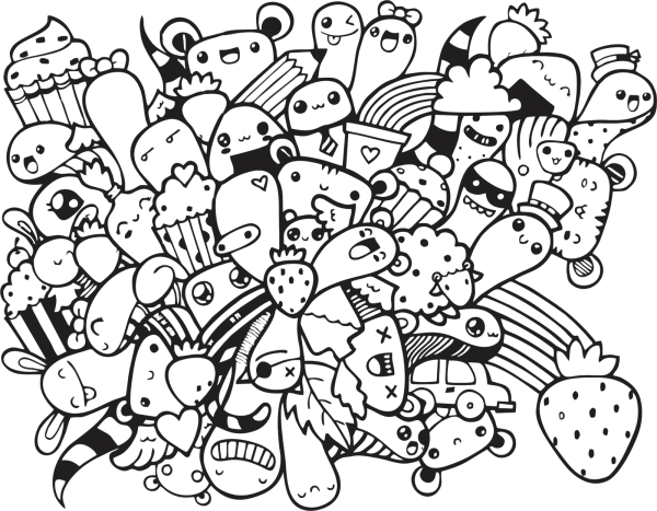 Дудлинг для начинающих монстрики