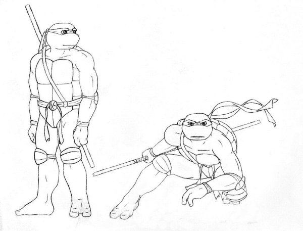 Черепашки ниндзя карандашом