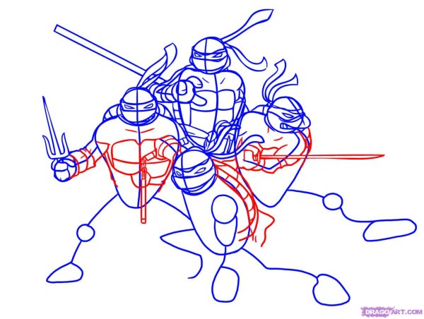 Урок рисования черепашек ниндзя