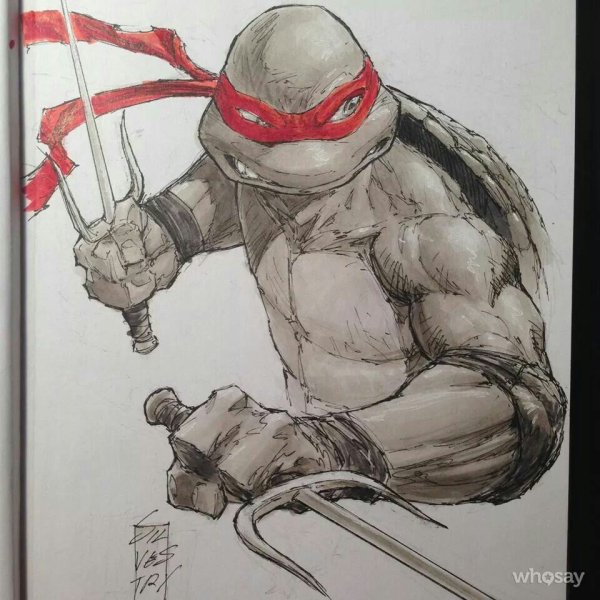 Черепашки ниндзя Рафаэль для срисовки