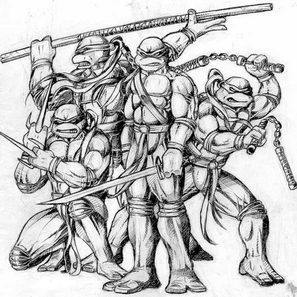 TMNT 2007 рисовка