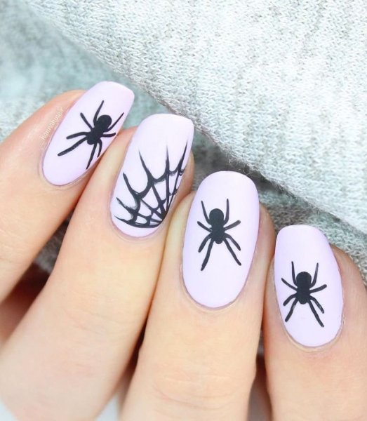 Рисунки на ногтях легкие