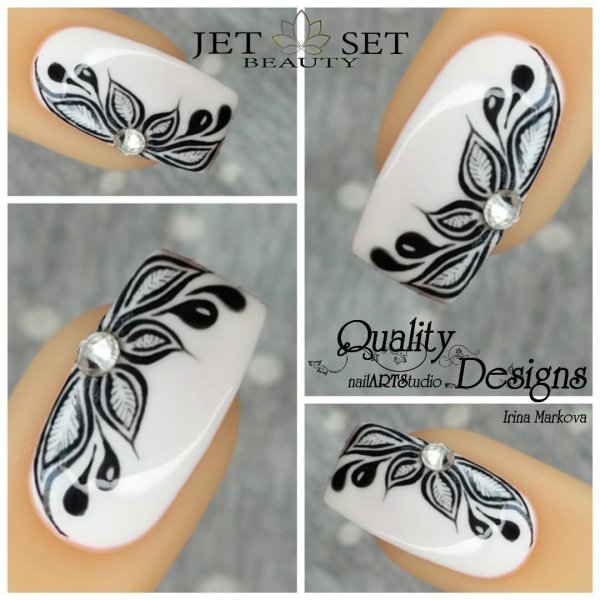 Вензеля на ногтях пошагово