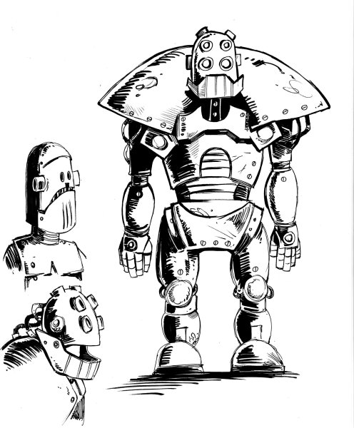 Разукрашку роботы страшные