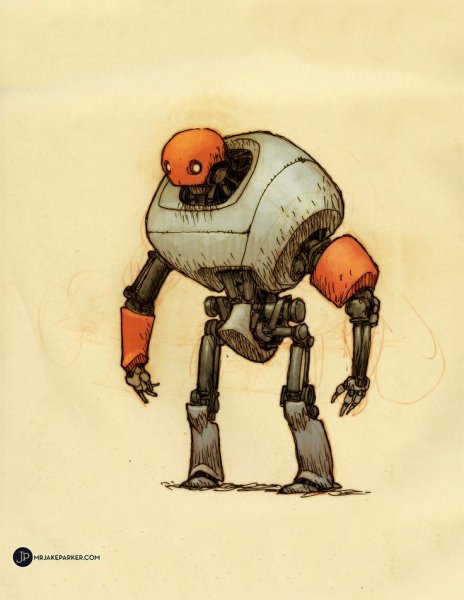 Робот арт мультяшный