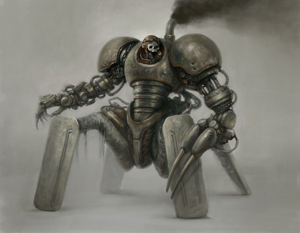 Стимпанк голем треножник