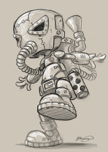 Стимпанк карандашом