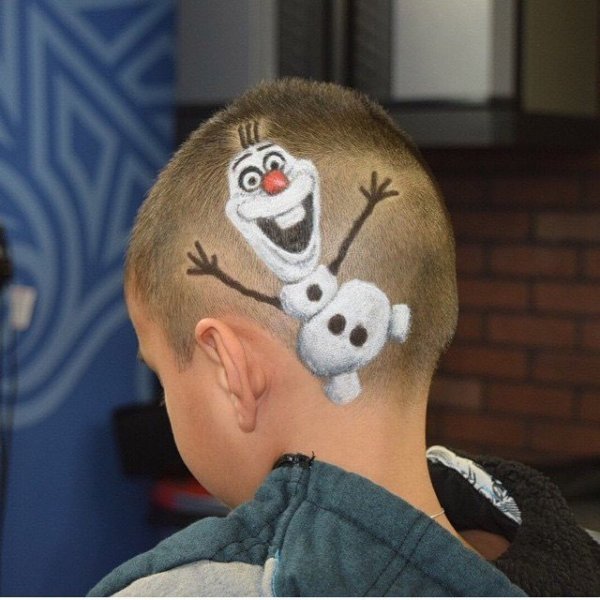 Стрижка рисунок на голове для мальчиков